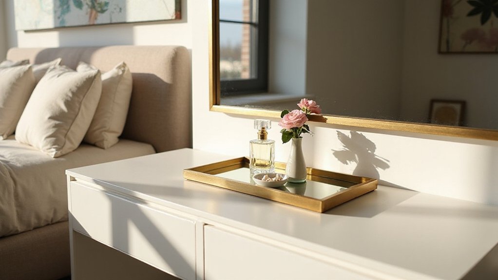 diy mirrored vanity tray